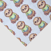 ワイシャツの柄を着たかわいいナマケモノ 薄葉紙 (詳細)