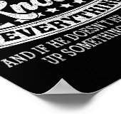 ワイシャツの父おもしろいの日を知るパパパパ ポスター (角)