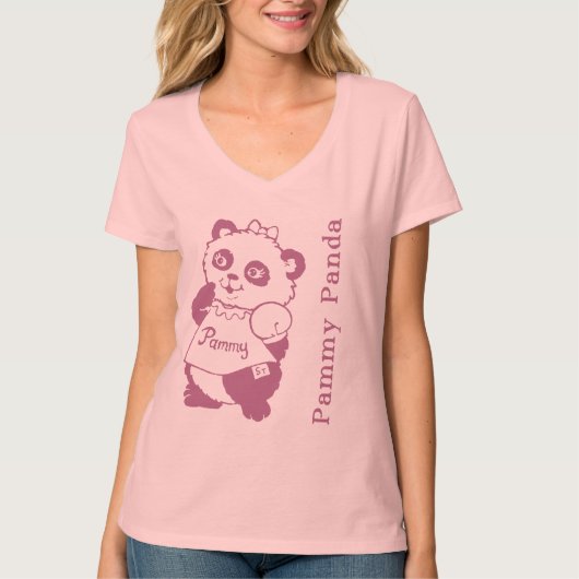 ワイシャツの物語のPammyのパンダのワイシャツ Tシャツ (正面)