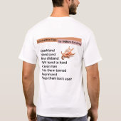 ワイシャツの物語: はえの主 Tシャツ (裏面)