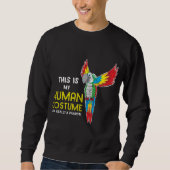 ワイシャツの男性への女性の子供-人間の衣裳--をオウム返しして下さい スウェットシャツ (正面)