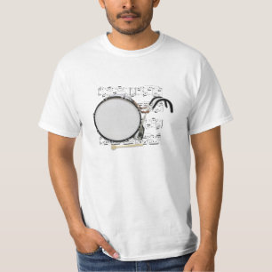 ワイシャツの(軽い)行進のバスドラム(一突き色) Tシャツ