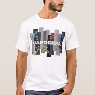 ワイシャツのcapoeiraの武道の斧の戦闘機 tシャツ
