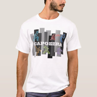 ワイシャツのcapoeiraの武道の斧の戦闘機 tシャツ