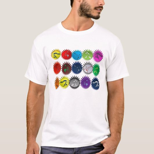 ワイシャツのcapoeiraの武道の斧 tシャツ (正面)