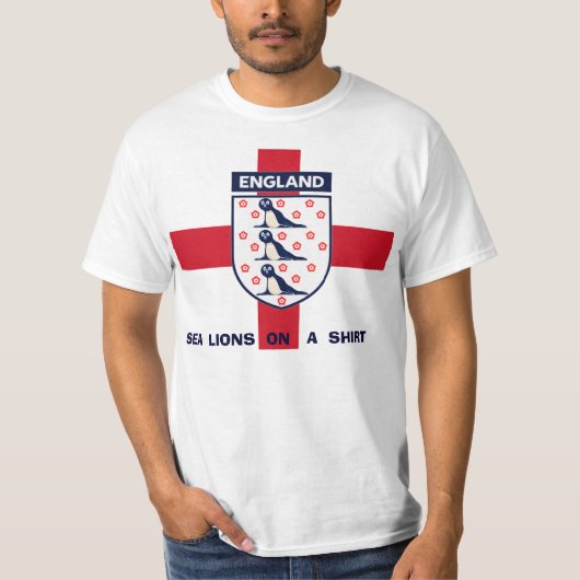 ワイシャツのTシャツのイギリスのアシカ Tシャツ (正面)