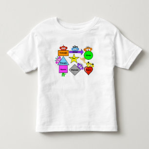 ワイシャツを学ぶこと: ピーカーブ式乗組員との形 トドラーTシャツ