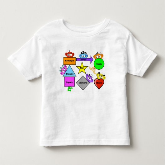 ワイシャツを学ぶこと: ピーカーブ式乗組員との形 トドラーTシャツ (正面)