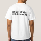 ワイシャツを決め付けている商人 Tシャツ (裏面)