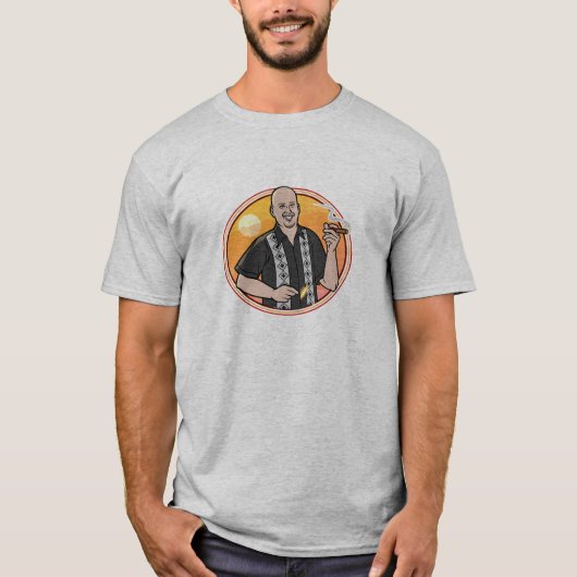 ワイシャツを煙らす公式のCigarJack.net Tシャツ (正面)