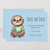 ワイシャツを着たかわいいナマケモノ セーブザデート (正面/裏面)