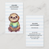 ワイシャツを着たかわいいナマケモノ 名刺 (正面/裏面)