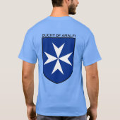 ワイシャツアマルフィの紋章付き外衣の公爵領 Tシャツ (裏面)