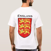 ワイシャツイギリスの紋章付き外衣 Tシャツ (裏面)