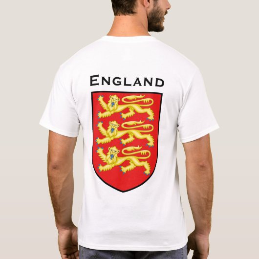 ワイシャツイギリスの紋章付き外衣 Tシャツ (裏面)