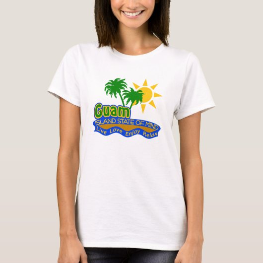 ワイシャツグアムの精神状態-スタイル及び色を選んで下さい Tシャツ (正面)