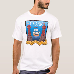 ワイシャツコルク都市紋章付き外衣 Tシャツ