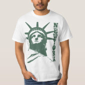 ワイシャツニューヨークの記念品のTシャツの自由の女神 Tシャツ (正面)