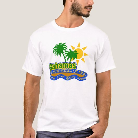 ワイシャツバハマの精神状態-スタイル及び色を選んで下さい Tシャツ (正面)