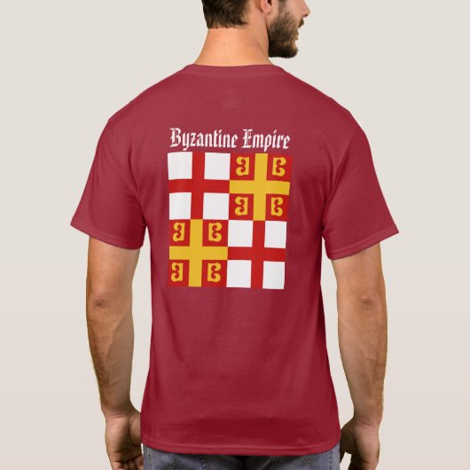 ワイシャツビザンツ帝国の紋章付き外衣 Tシャツ (裏面)