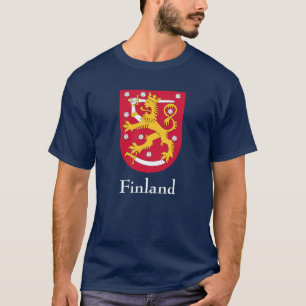 ワイシャツフィンランドの紋章付き外衣 Tシャツ