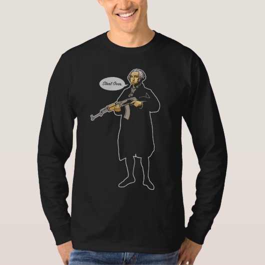 ワイシャツ上のジョージ・ワシントンの開始 Tシャツ (正面)