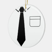 ワイシャツ及びタイ セラミックオーナメント (左)