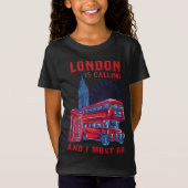 ワイシャツ旅行ヴィンテージイギリスを呼ぶロンドン Tシャツ (正面)