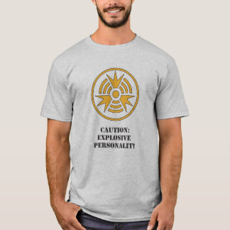 ワイシャツ注意爆発性Personality.ai Tシャツ