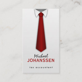 ワイシャツ赤タイ会計士の名刺 名刺