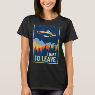 ワイシャツ離れエリア51エイリアンUFO Tシャツ
