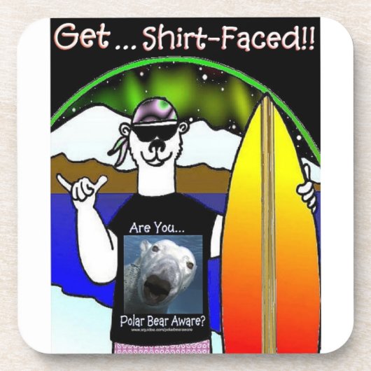 ワイシャツ顔のコースターを得て下さい コースター (正面)