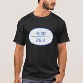 ワイシャツ4時間の以下マラソンの青の Tシャツ (正面)