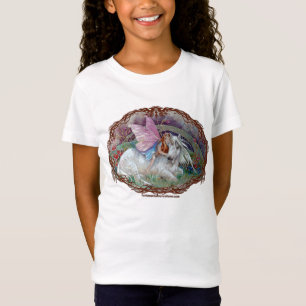 ワイシャツ-ユニコーンのPinkwingedの妖精 Tシャツ