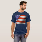 ワイシャツ-米国旗 Tシャツ (正面フル)