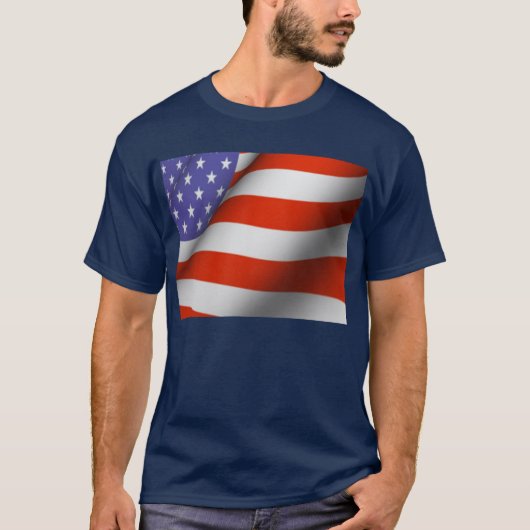 ワイシャツ-米国旗 Tシャツ (正面)