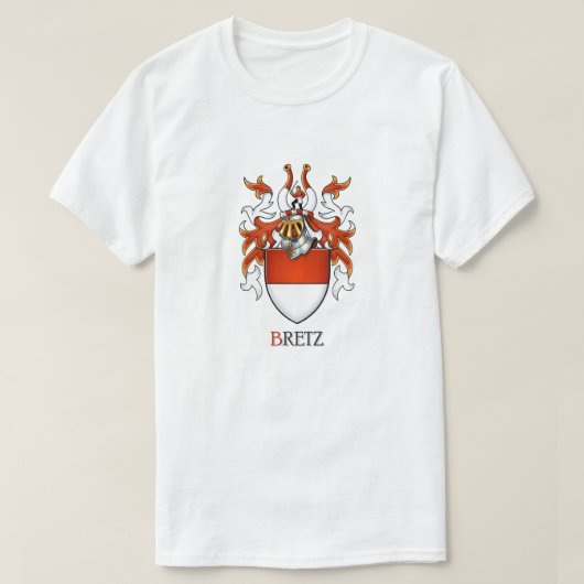 ワイシャツBretzの紋章付き外衣 Tシャツ (デザイン正面)