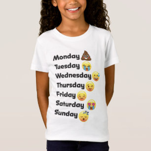 ワイシャツEmojiの曜日 Tシャツ