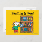 ワイジーと本棚 ポストカード (正面/裏面)