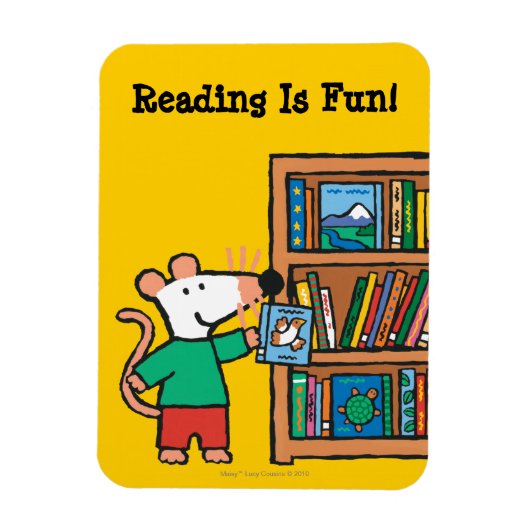 ワイジーと本棚 マグネット (縦)