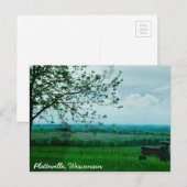 ワイスコンシン葉書の美しいトラクタープラットテビル ポストカード (正面/裏面)