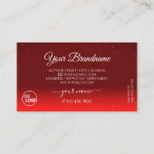 ワイスタイリッシュンレッドきらめくダイヤモンドのロエレガントゴ 名刺 (裏面)