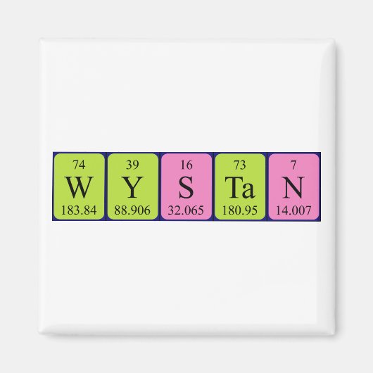 ワイスタン周期表名磁石 マグネット (正面)