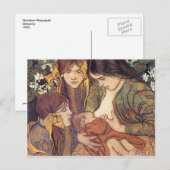 ワイスピアン妊婦のスキー， 1905 ポストカード (正面/裏面)