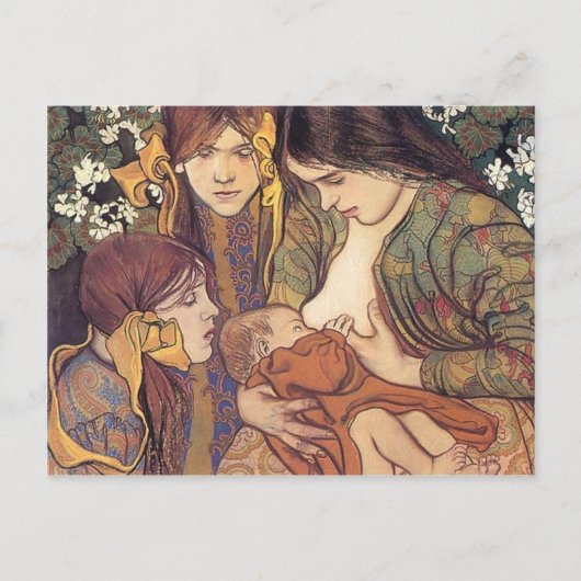 ワイスピアン妊婦のスキー， 1905 ポストカード (正面)