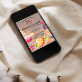 ワイスペインのン&チーズテイスティングおもしろい75誕生日 招待状