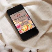 ワイスペインのン&チーズテイスティングクラス70誕生日 招待状