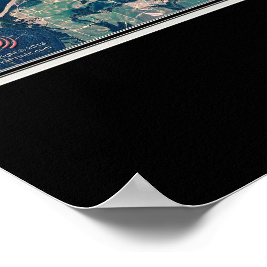 ワイスレイクALABAMA衛星ポスターマップ ポスター (角)