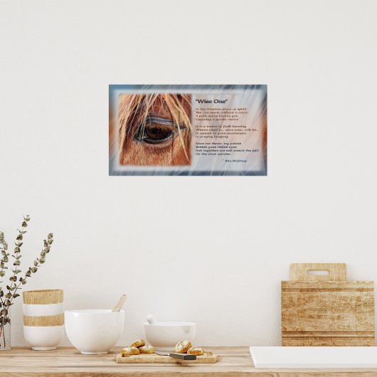 ワイズやる気を起こさせるワンのポスター、©キム・マッゲルロイ ポスター (キッチン)