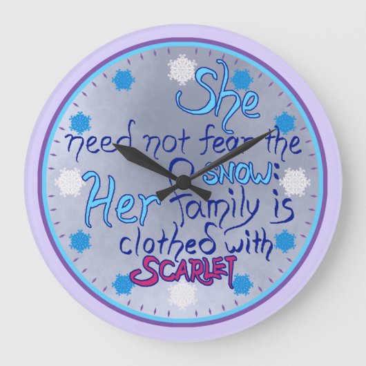 ワイズウーマン冬の時計 ラージ壁時計 (正面)